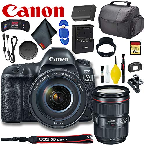 Canon EOS 5D Mark IV DSLR Camera with 24-105mm Lens (Intl Model) Standard Bundle