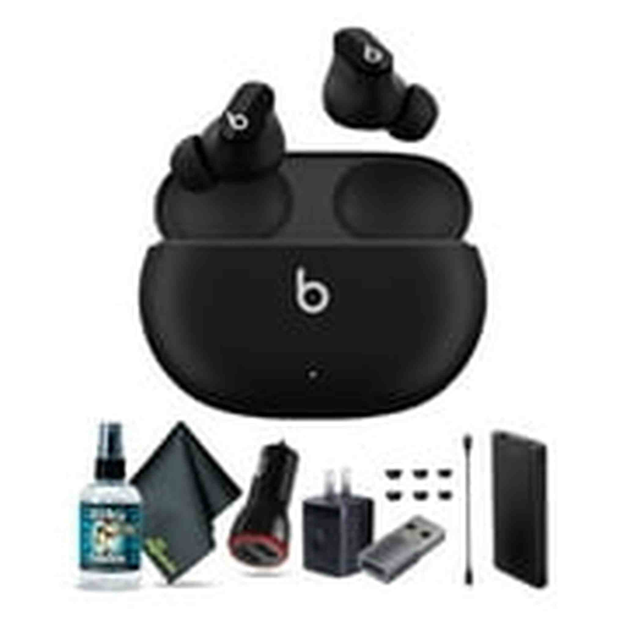 Beats by Dr. Dre Studio Buds Noise Canceling True Wireless In-Ear Headphones Black Bundle with Accessories