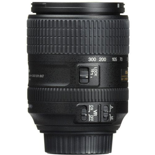 NIKON 18-300MM F/3.5-6.3G ED AF-S DX VR Lens with 1 Year Warranty Sandisk 64GB and 128GB Extreme Memory Card SDXCUHS-I Bundle