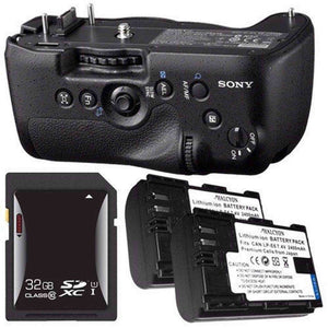 Sony Vertical Battery Grip for Alpha A99 DSLR Camera + NP-FM500H Battery + 32GB SDHC Card Saver Bundle