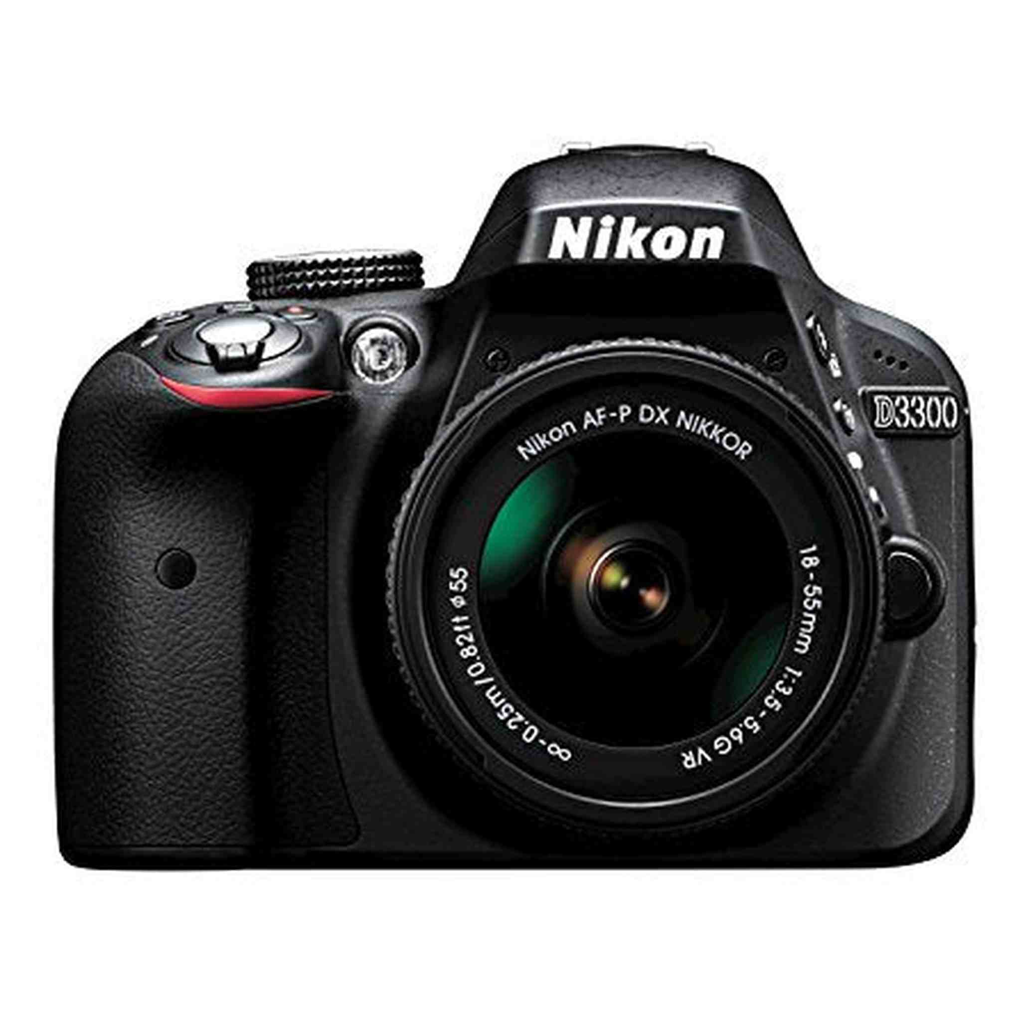 Nikon D3300 w/ AF-P DX 18-55mm VR Digital SLR Black - Reconditioned Nikon