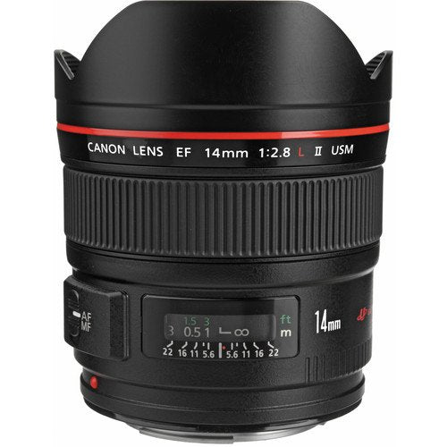 Canon EF 14mm f/2.8L II USM Lens for Canon EF Mount + Accessories International Model with 2 Year Warranty