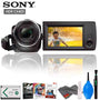 Sony HDR-CX405 HD Handycam with Editing Software and Cleaning Kit
