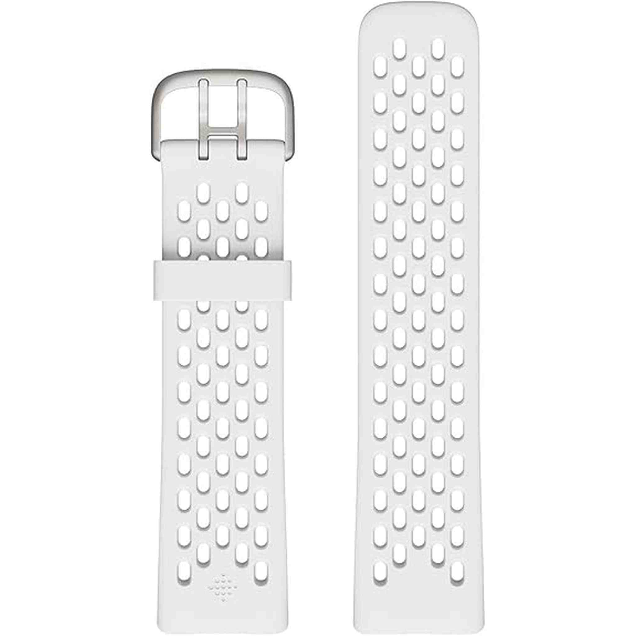 Fitbit Charge 5 & 6 Sport Accessory Band, Official Fitbit Product, Frost White, Small Fitbit