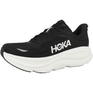 Hoka Men's Bondi 9 Sneaker, Black/White, 10