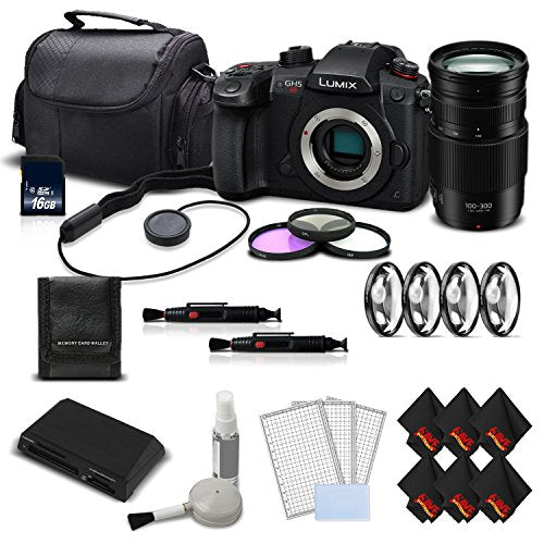 Panasonic Lumix DC-GH5S Camera International Version + Panasonic Lumix G Vario 100-300mm f/4-5.6 II Lens