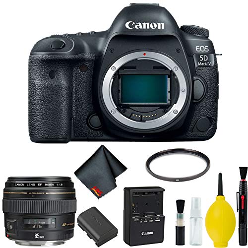 Canon EOS 5D Mark IV DSLR Camera Body Only Basic Kit International Model w/Canon EF 85mm f/1.8 USM Lens - Internationa
