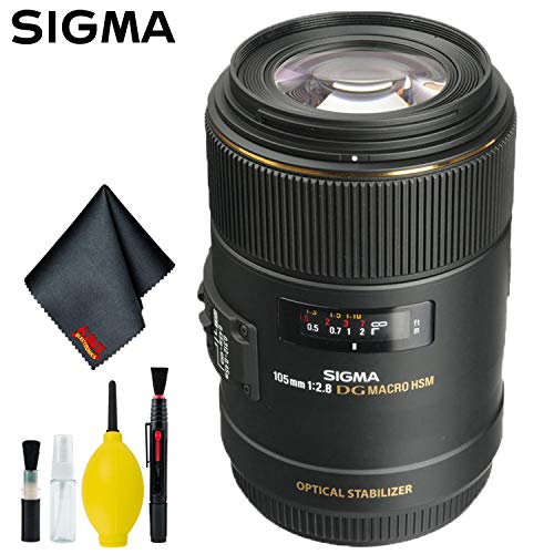 Sigma 105mm f/2.8 EX DG OS HSM Macro Lens for Canon EF (Intl) Standard Bundle