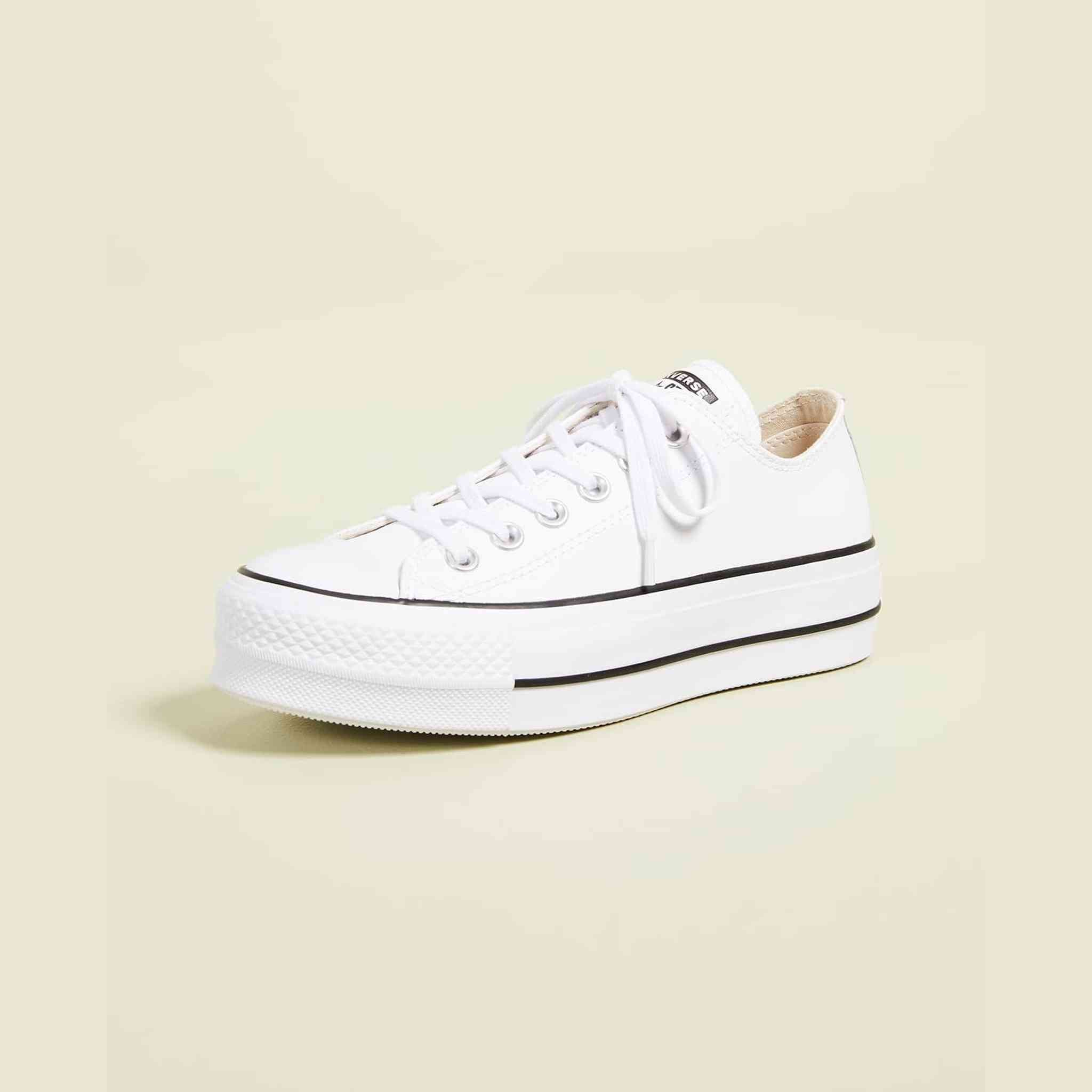 Converse Women's Chuck Taylor All Star Lift Clean Sneaker, White/Black/White, 8.5