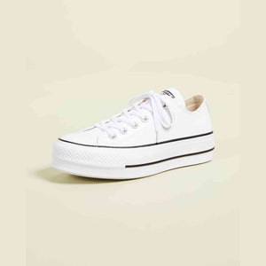 Converse Women's Chuck Taylor All Star Lift Clean Sneaker, White/Black/White, 8.5