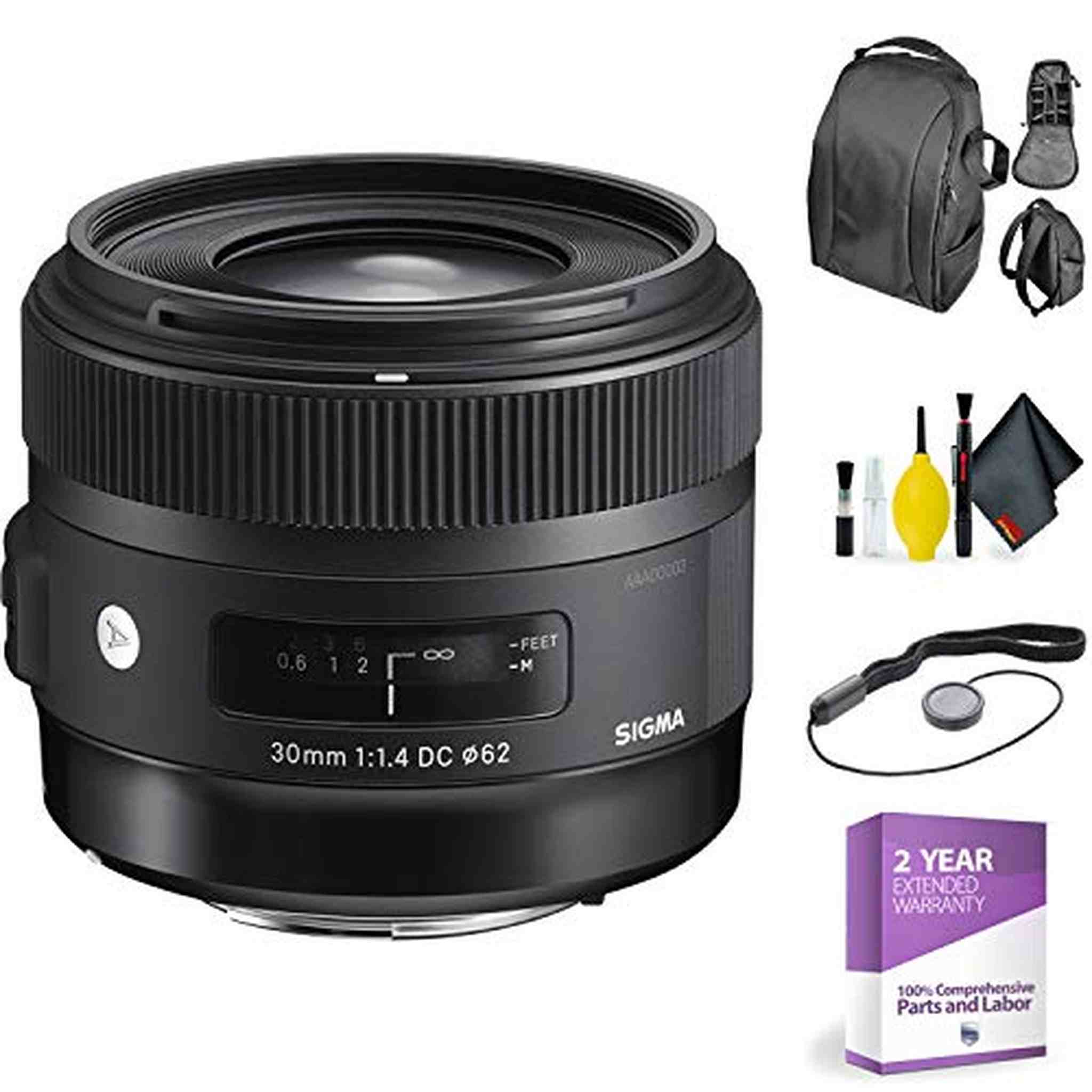 Sigma 30mm f/1.4 DC HSM Art Lens for Canon + Deluxe Lens Cleaning Kit Sigma