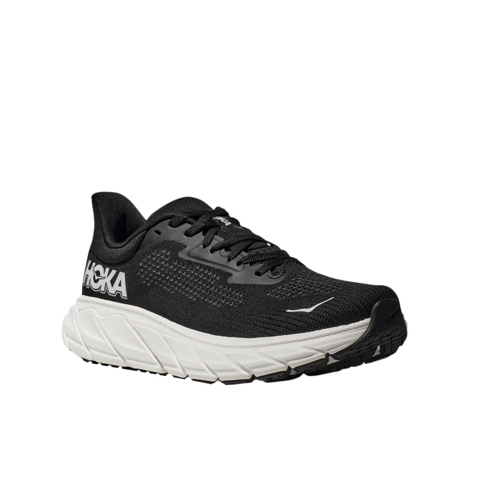 Hoka Women's Arahi 7 Sneaker, Black/White, 6