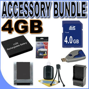 BigVALUEInc Accessory Saver 4GB NB-6L Lithium Ion Battery/Rapid External Charger Bundle for Canon Powershot SD770 SD980 SD1200 D10 Digital Cameras
