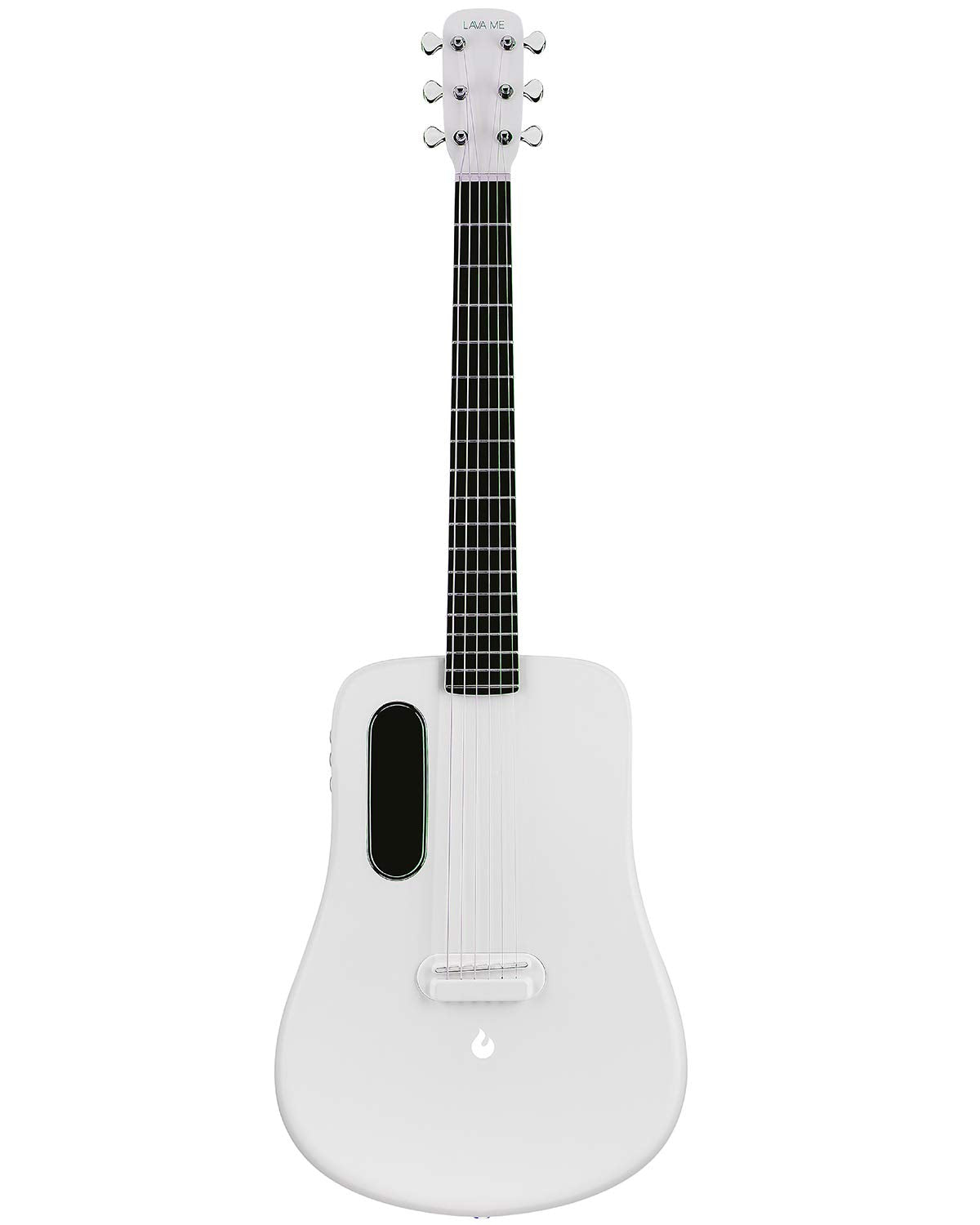 LAVA ME 2 36 inch Carbon Fiber Guitar with effects Acoustic Electric Guitar with Picks Hard Case Freeboost-White