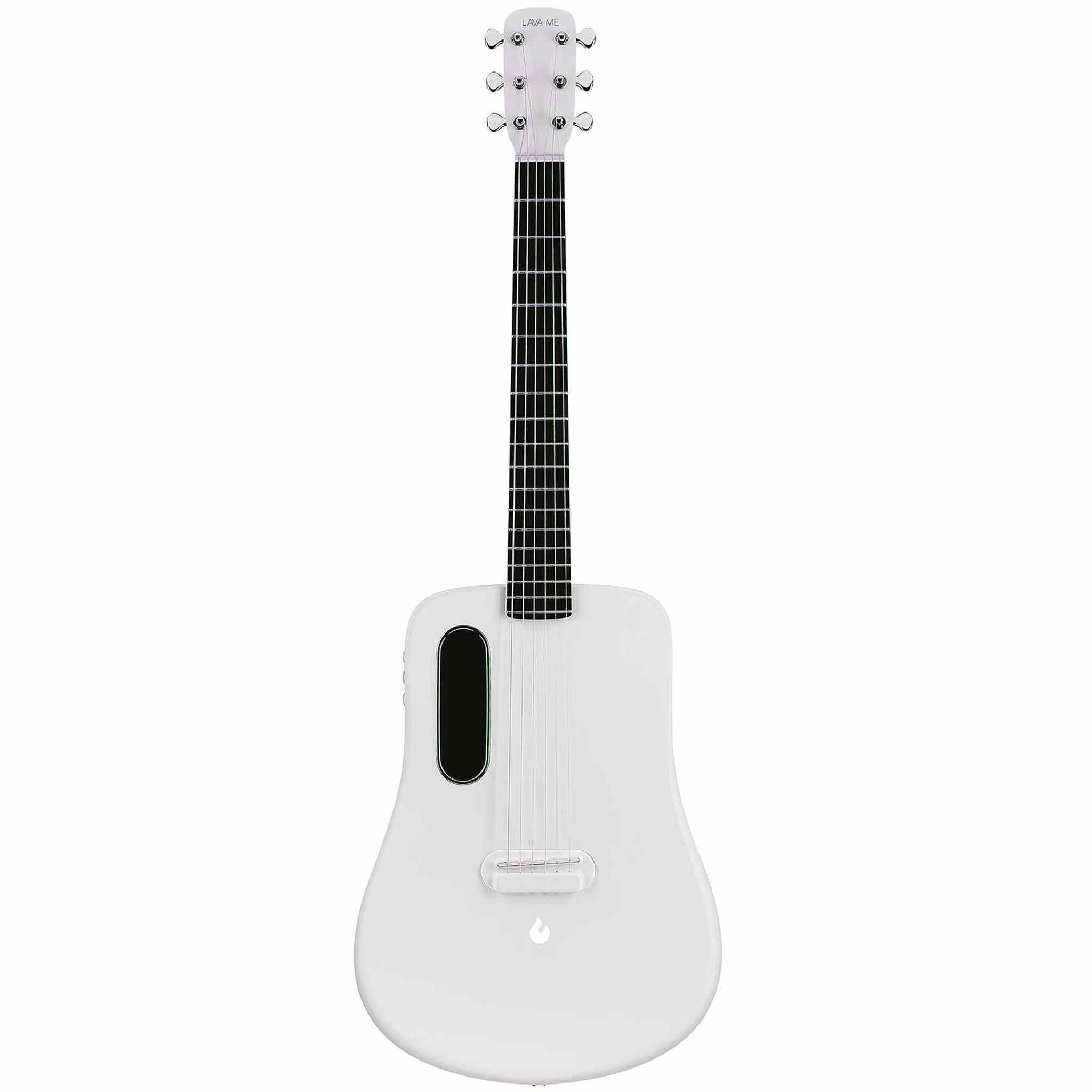 LAVA ME 2 36 inch Carbon Fiber Guitar with effects Acoustic Electric Guitar with Picks Hard Case Freeboost-White LAVA