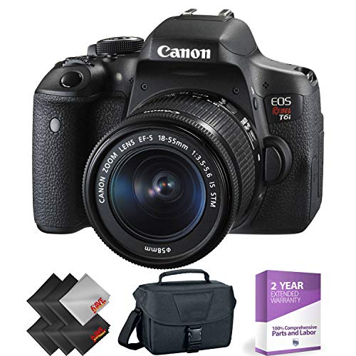 Canon EOS Rebel T6i DSLR Camera with 18-55mm Lens + 1 Year Warranty