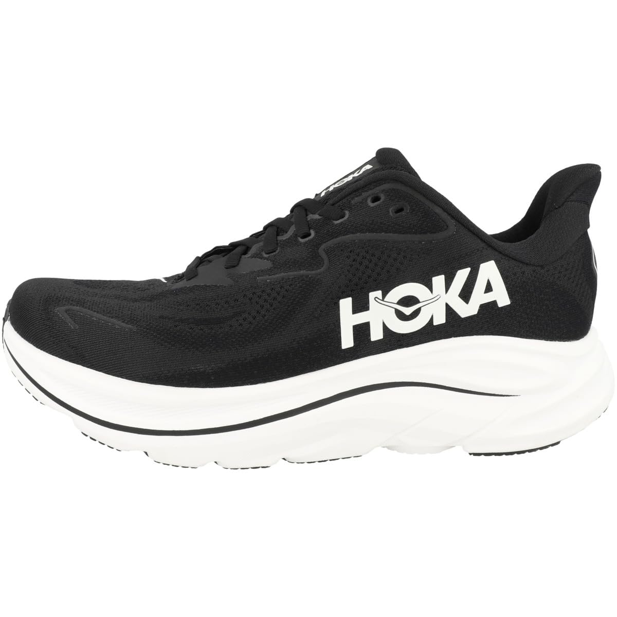 Hoka Men's Clifton 10 Black/White 12 Medium