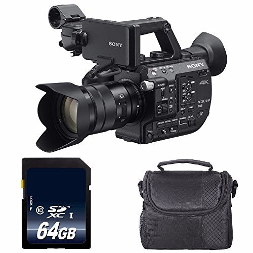 Sony PXW-FS5 XDCAM Super 35 Camera System with 18-105 Zoom Lens + 64GB SDXC Class 10 Memory Card + Carrying Case Bundle