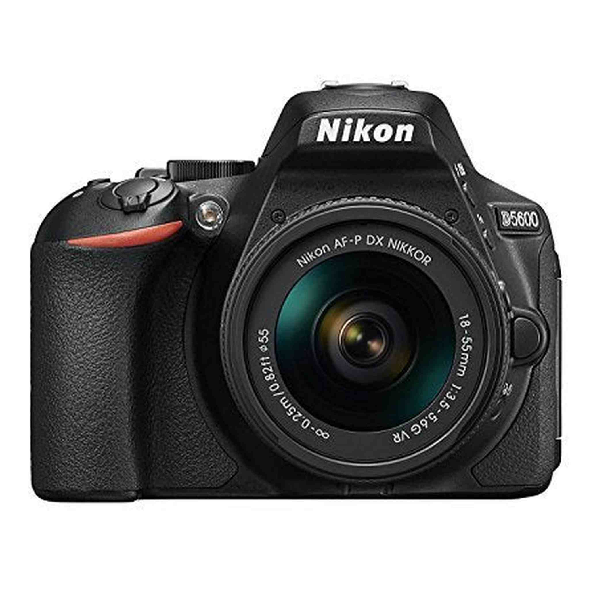 Nikon D5600 DX-format Digital SLR w/ AF-P DX NIKKOR 18-55mm f/3.5-5.6G VR, Touchscreen, Wi-Fi, Bluetooth Renewed - Reconditioned Nikon