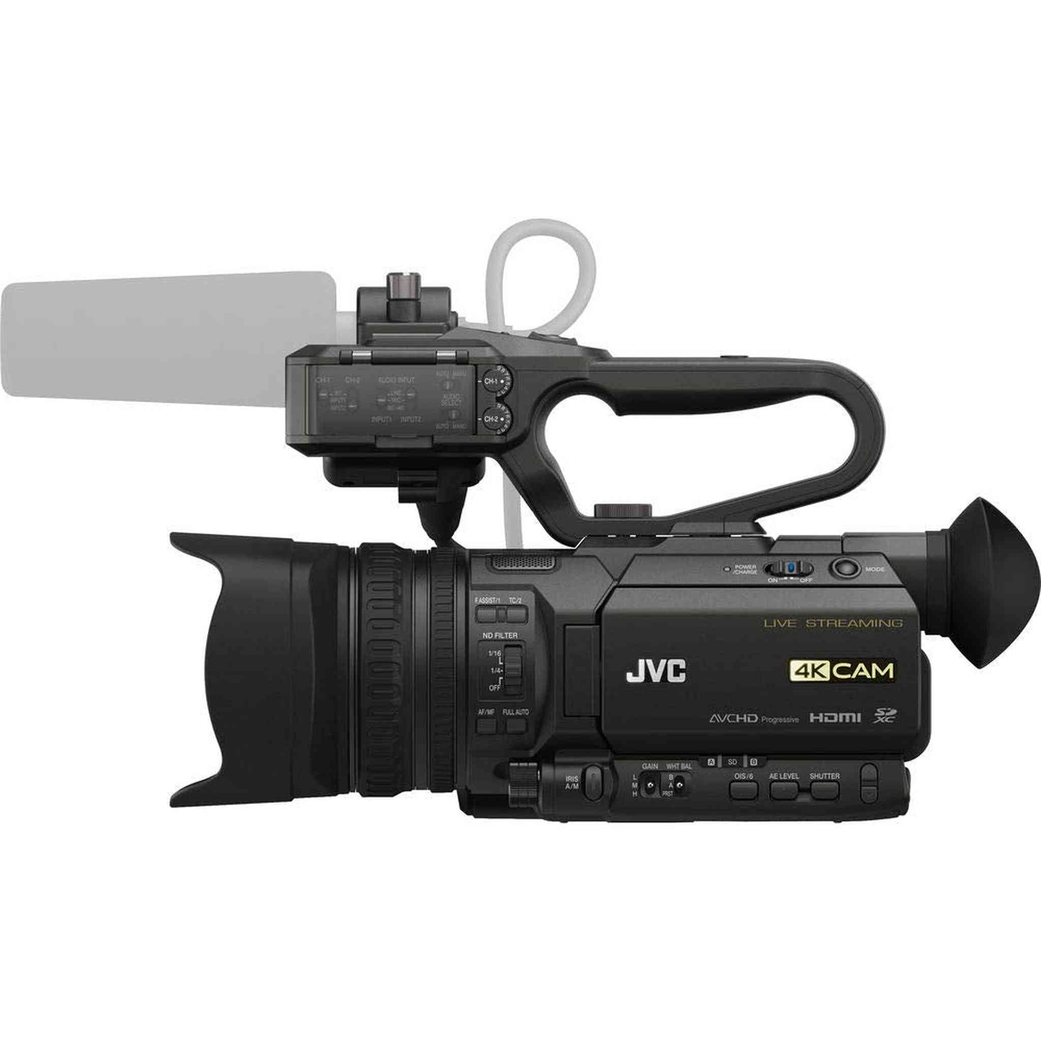 JVC?GY-HM250 UHD 4K Streaming Camcorder with Built-in Lower-Thirds Graphics Starter Accessory Bundle