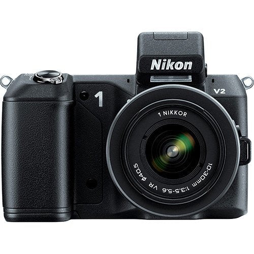Nikon 1 V2 Mirrorless Digital Camera with 1 NIKKOR VR 10-30mm f/3.5-5.6 Lens Kit and 30-110mm f/3.8-5.6 Lens (Black) 32GB Package