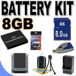 NP-45 Lithium Ion Replacement Battery BigVALUEInc Accessory Saver 8GB Bundle for Fuji Finepix J & Z Series Digital Camer