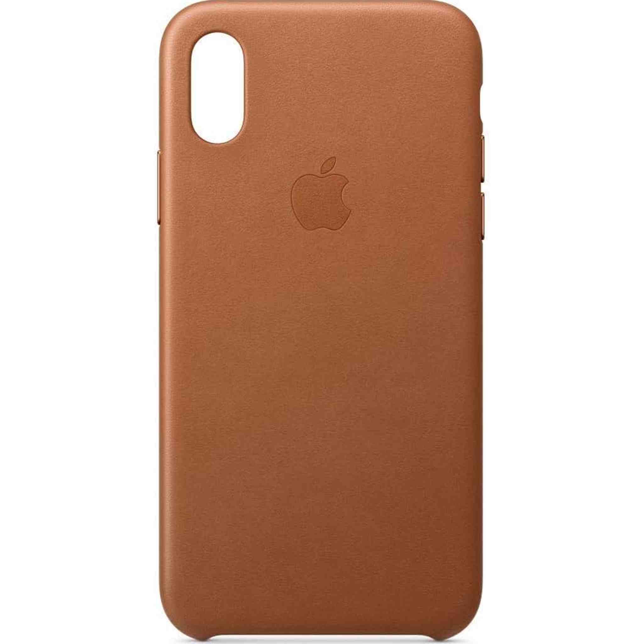 Apple Leather Case for iPhone Xs - Saddle Brown