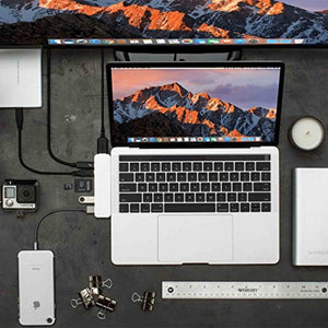 HyperDrive 7in2 USB C Hub, Type-C Dual Hub Adapter for MacBook, iPad, & USB-C Devices