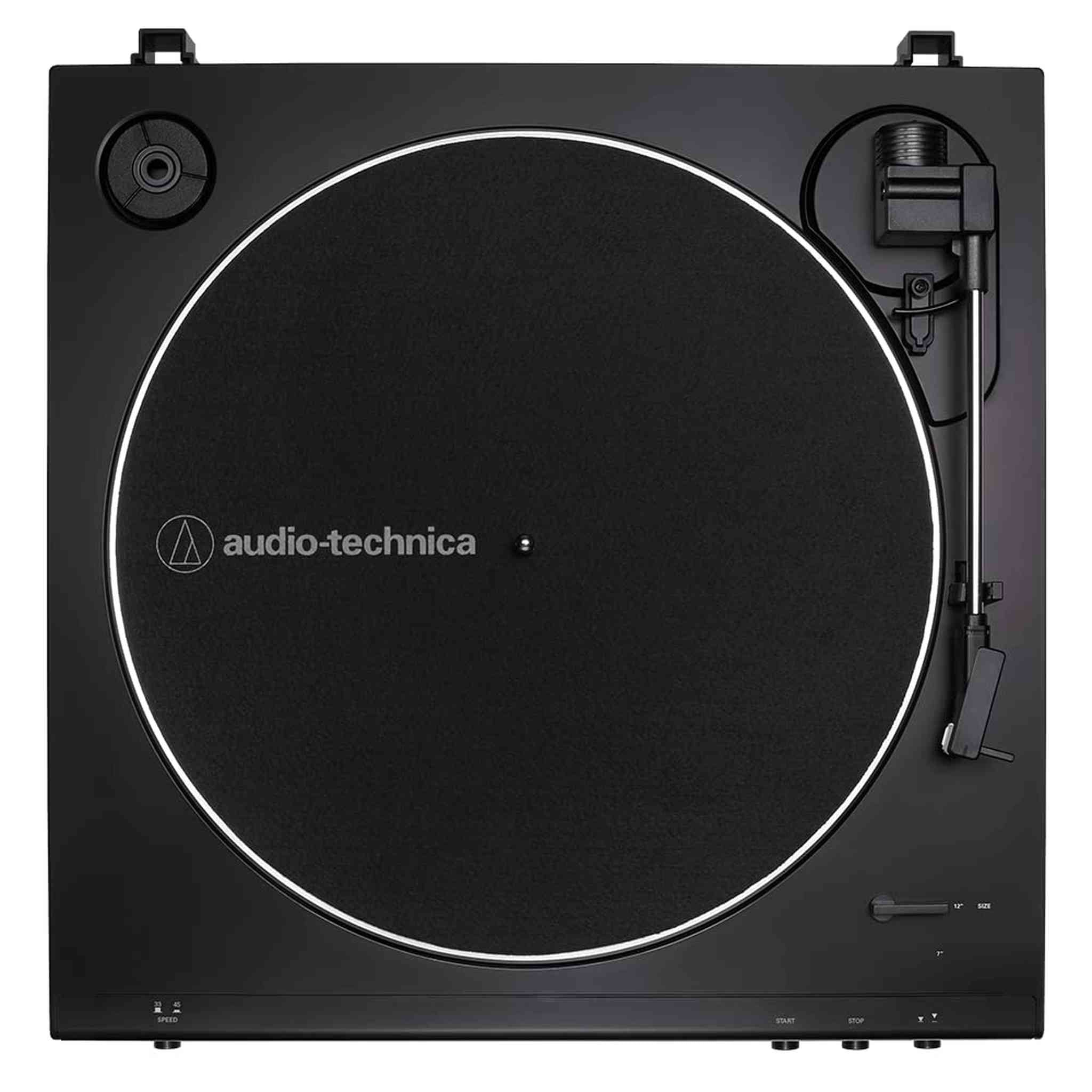 Audio-Technica At-LP60X-BW Fully Automatic Belt-Drive Stereo Turntable, Hi-Fi, 2 Speed, Dust Cover, Anti-Resonance, Die-Cast Aluminum Platter Brown