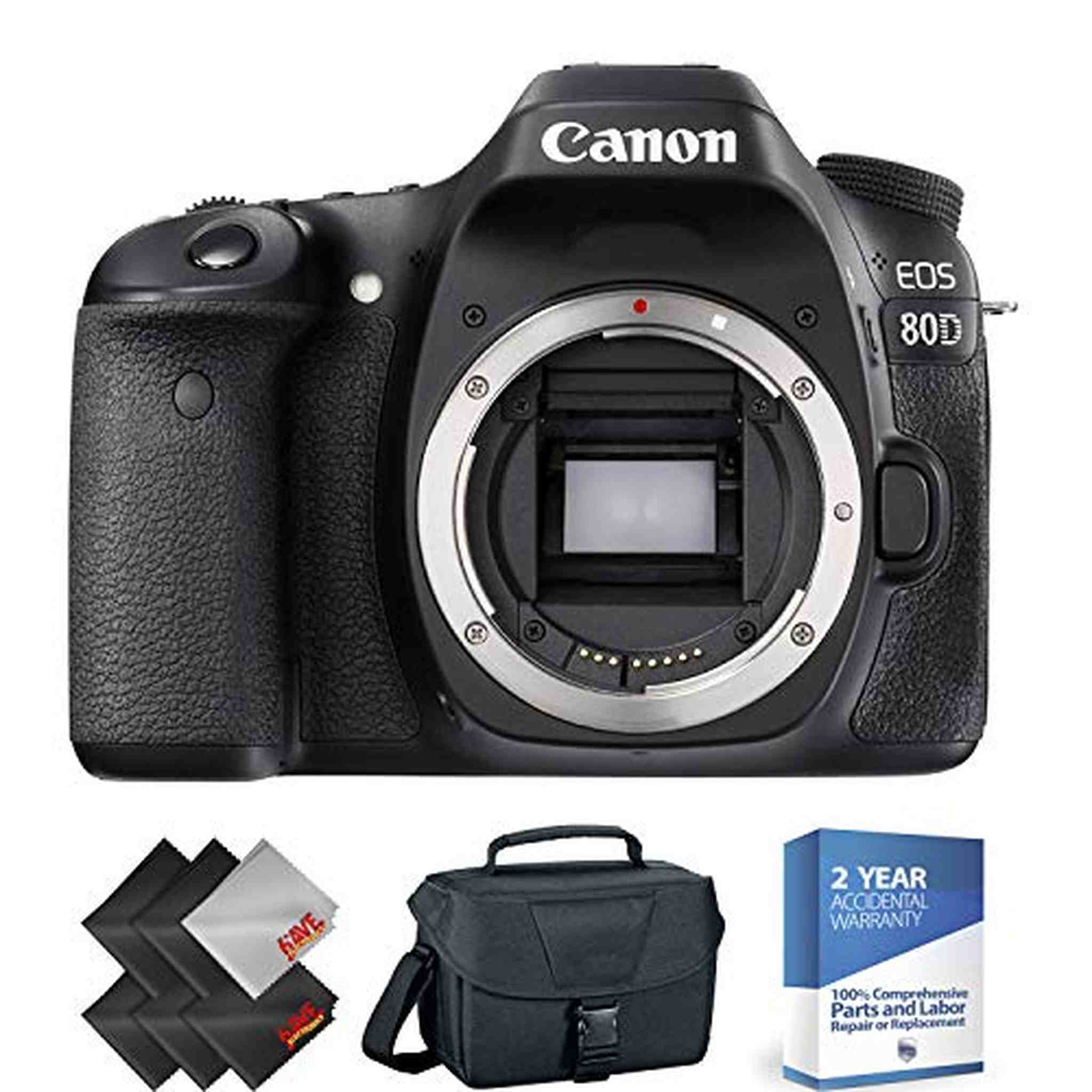 Canon EOS 80D DSLR Camera Body Only + 2 Year Accidental Warranty Canon