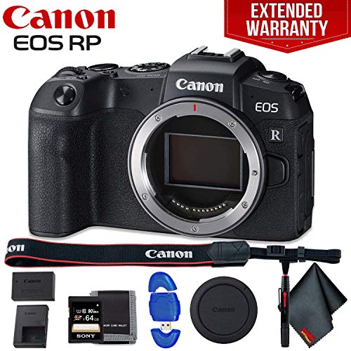 Canon EOS RP Mirrorless Digital Camera (Body Only) - Includes - Cleaning Kit and Memory Card Kit Bundle