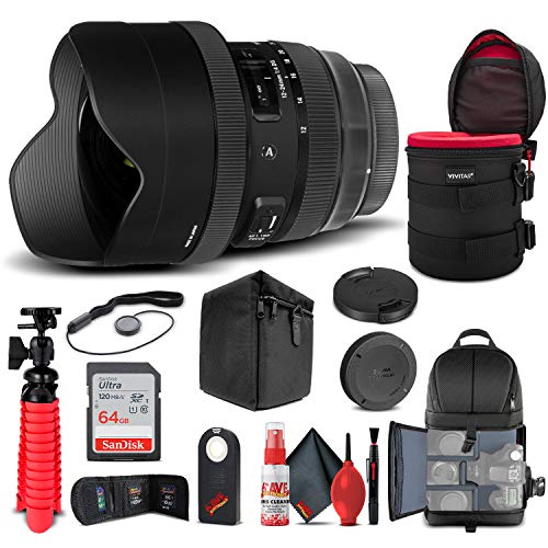 Sigma 12-24mm f/4 DG HSM Art Lens for Nikon F 205955 Bundle