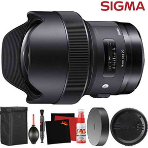 Sigma 14mm f/1.8 DG HSM Art Lens for Sony E 450965 and Cleaning Accessories Bundle