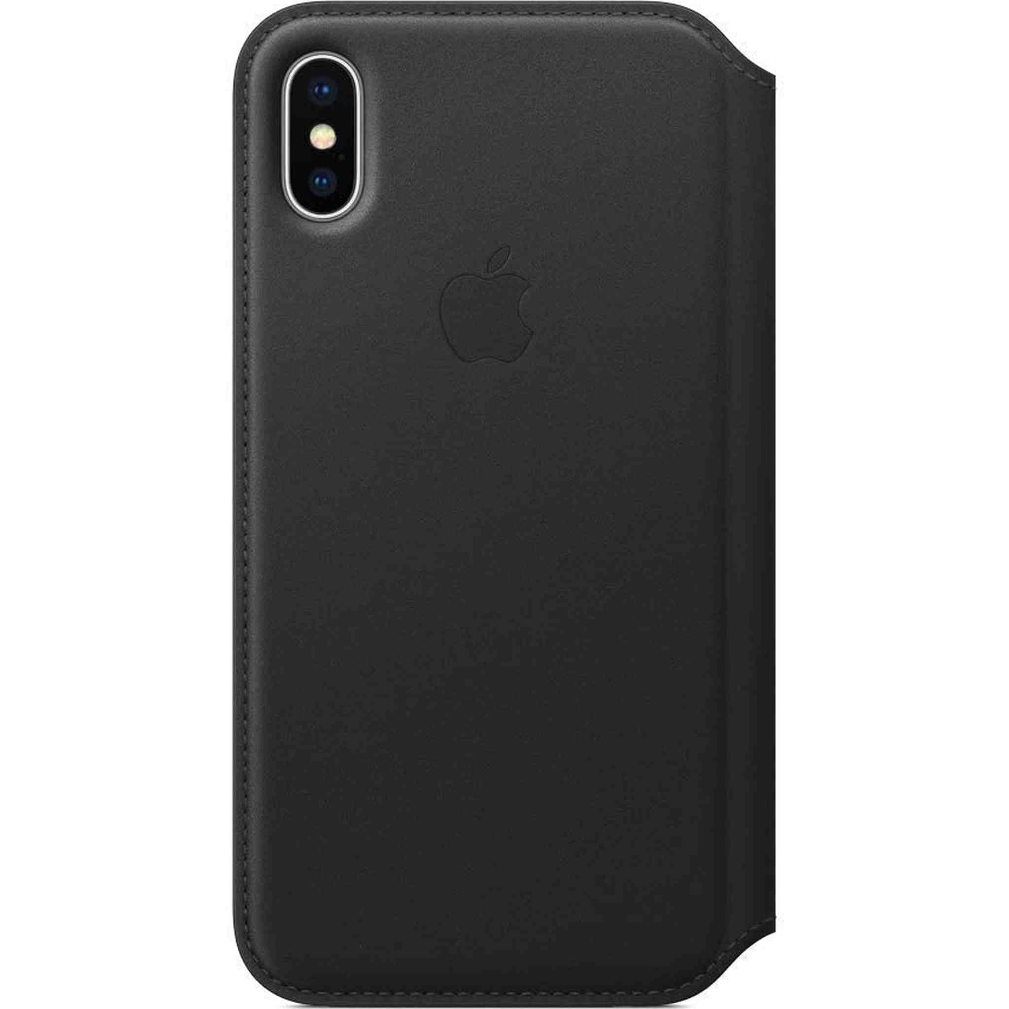 Apple Leather Folio for iPhone X - Black Renewed - Reconditioned Apple