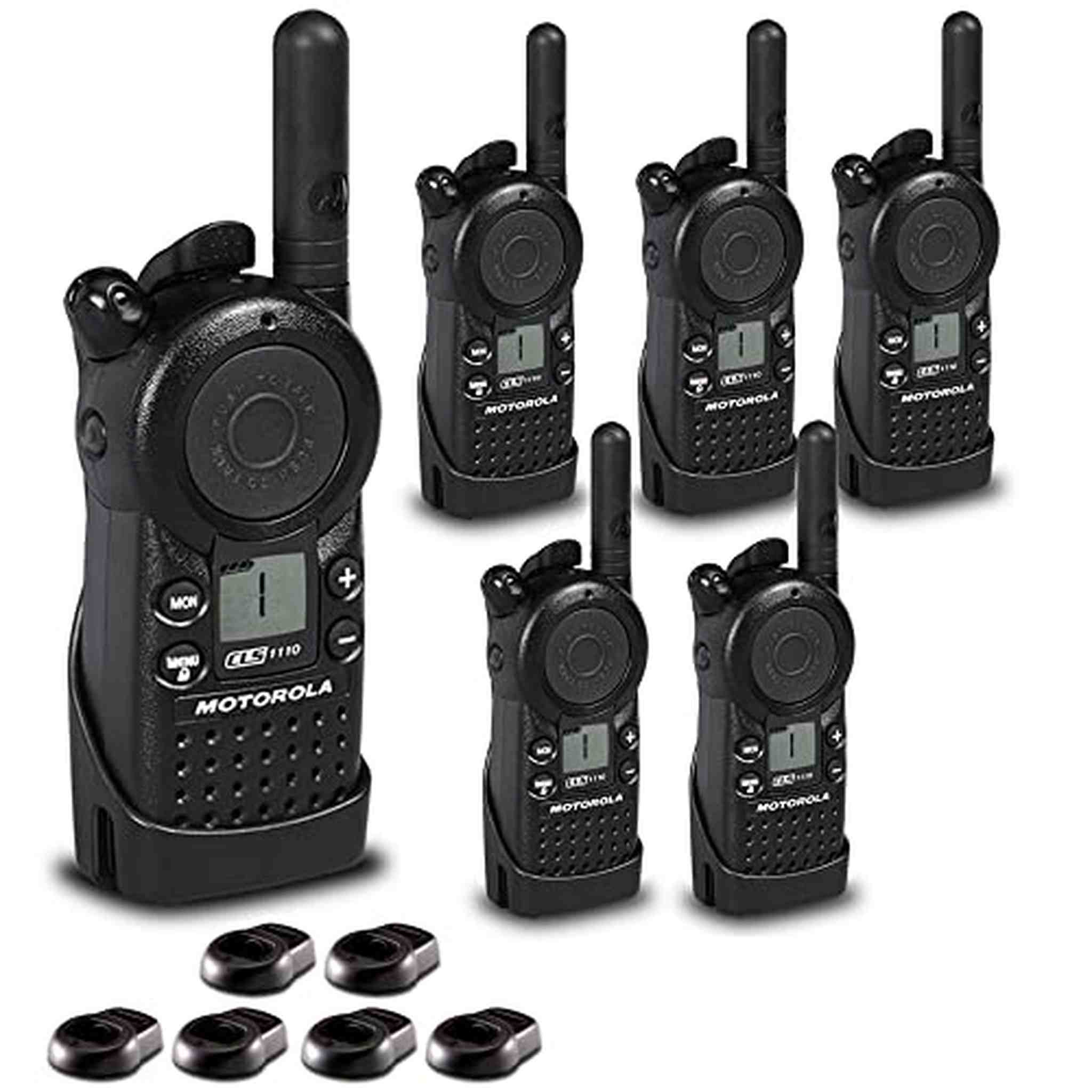 6 x Motorola CLS1110 UHF 1W 1-Channel 2-Way Radio CLS1110 - 6 Pack Bundle Motorola Solutions