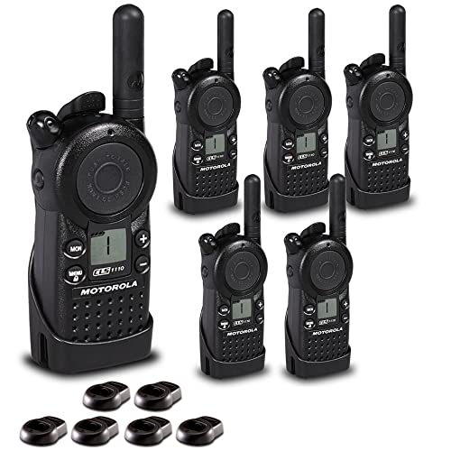 6 x Motorola CLS1110 UHF 1W 1-Channel 2-Way Radio CLS1110 - 6 Pack Bundle