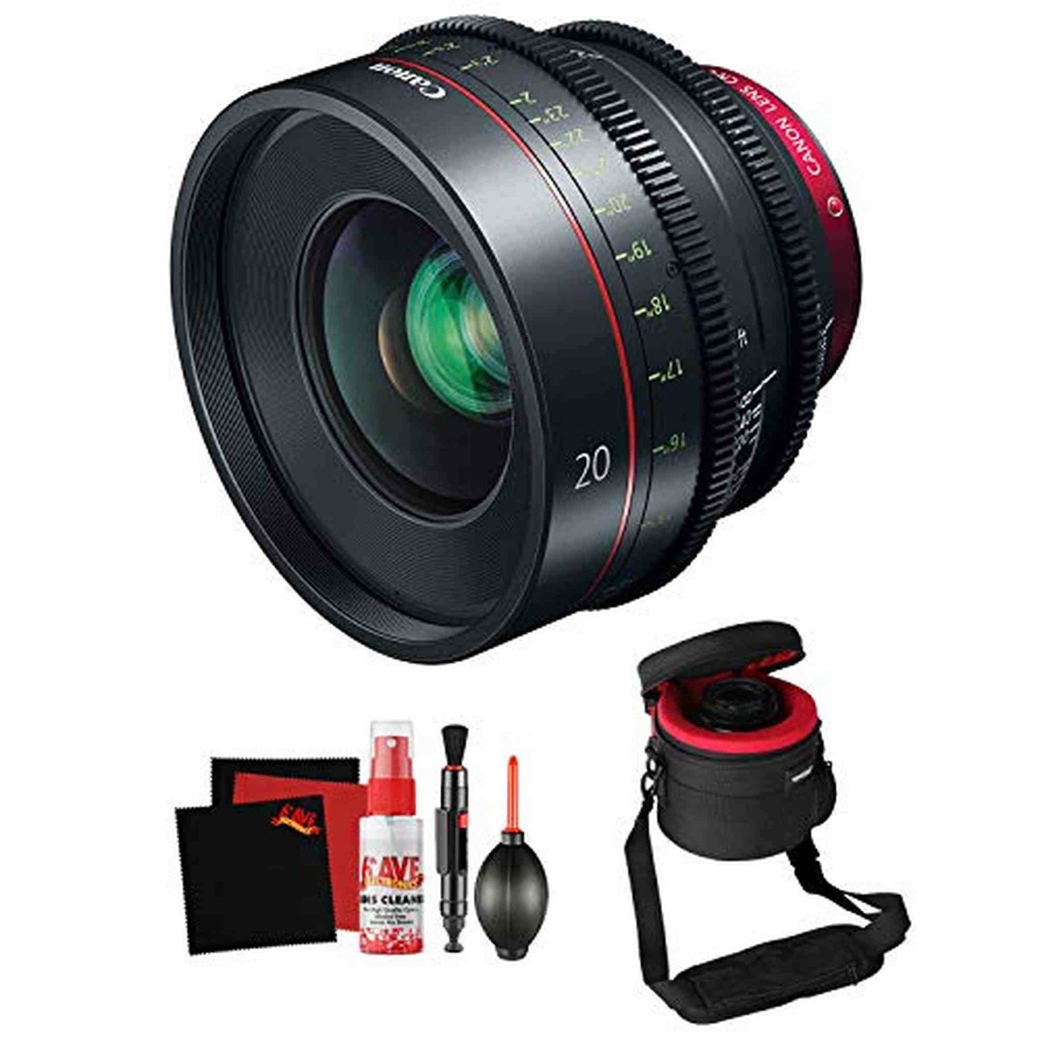 Canon CN-E 20mm T1.5 L F Cinema Prime Lens EF Mount Professional Filmmaker Bundle