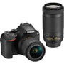 Nikon D5600 DSLR Camera with 18-55mm and 70-300mm Lenses International Model