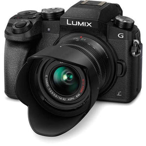 Panasonic Lumix DMC-G7 Mirrorless Micro Four Thirds Digital Camera with 14-42mm Lens Black - Bundle with 64GB Memory C