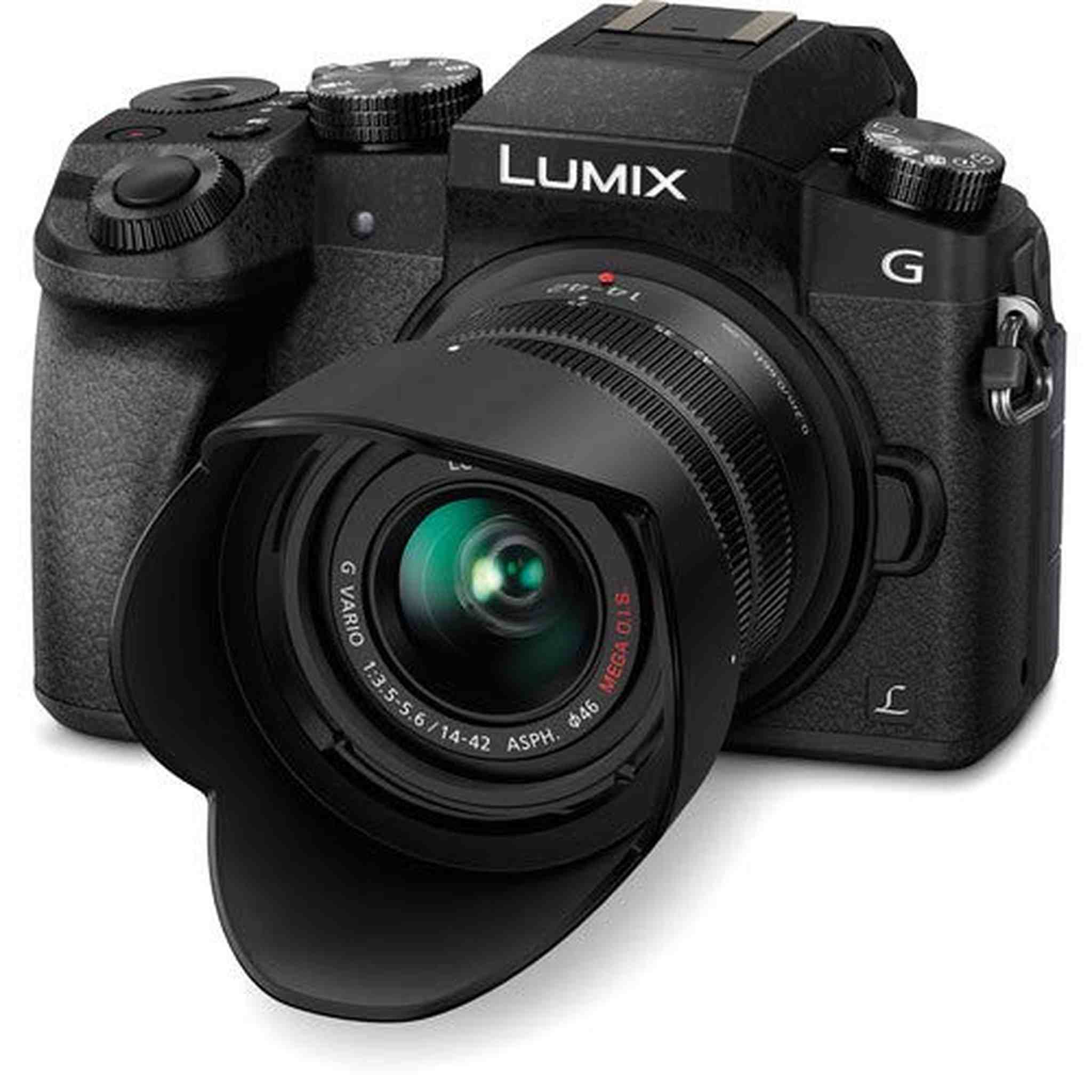 Panasonic Lumix DMC-G7 Mirrorless Micro Four Thirds Digital Camera with 14-42mm Lens Black - Bundle with 32GB Memory C