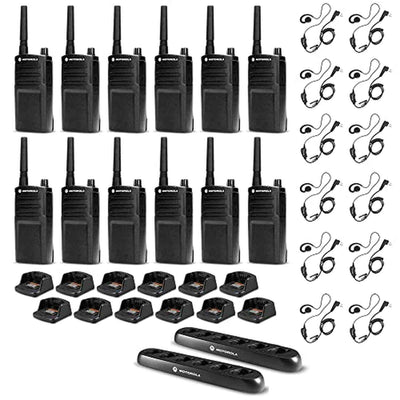 12 x Motorola RMU2040 On-Site 2-Way Radio RMU2040 - 12 Pack With Mics Bundle