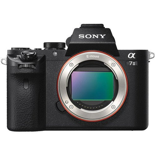 Sony Alpha a7 II Mirrorless Camera ILCE7M2/B With Soft Bag, Tripod, Additional Battery, Rode Mic, LED Light, 64GB Memory Card, Sling Soft Bag, Card Reader , Plus Essential Accessories