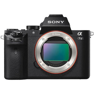 Sony Alpha a7 II Mirrorless Camera ILCE7M2/B With Soft Bag, 2x Extra Batteries, Rode Mic, LED Light, External HD Monitor, 2x 64GB Memory Card, Sling Bag, Card Reader , Plus Essential Accessories