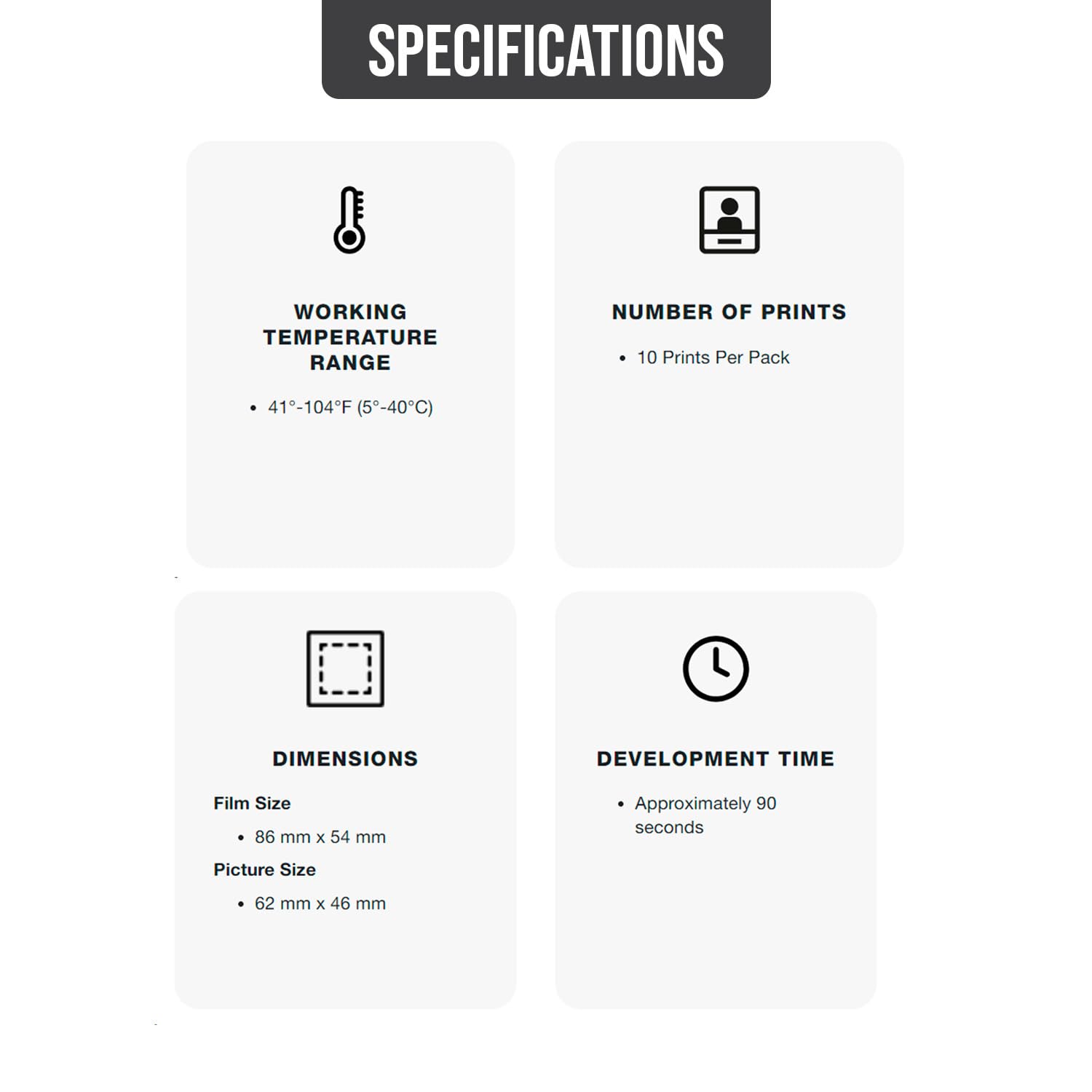 Fujifilm Instax Mini Soft Lavender Instant Film - 10 Exposures
