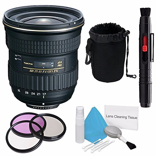 Tokina 17-35mm f/4 Pro FX Lens for Canon Cameras (International Model) +Deluxe Cleaning Kit + Lens Cleaning Pen Supreme Bundle