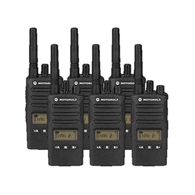 6 x Motorola RMU2080D Two way Radio Walkie Talkies