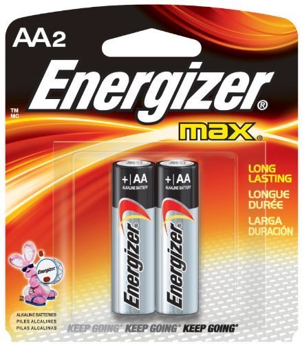 Energizer E91BP-2 AA Size Alkaline General Purpose Battery, AA - Alkaline - 1.5 V DC - 12-2 Packs (24 Batteries Total)