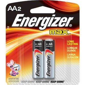 Energizer E91BP-2 AA Size Alkaline General Purpose Battery, AA - Alkaline - 1.5 V DC - 24-2 Packs 48 Batteries Total