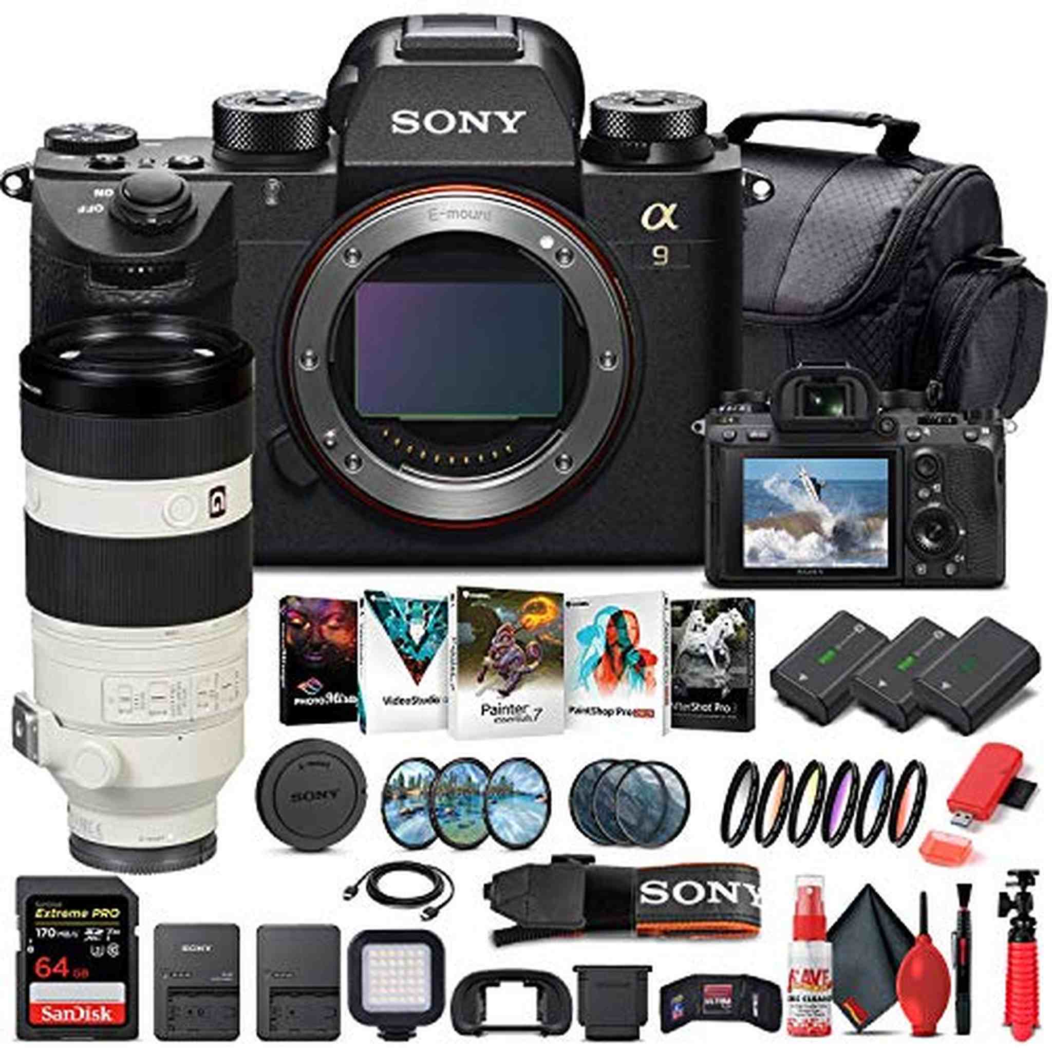 Sony Alpha a9 Mirrorless Camera W/ Sony FE 100-400mm Lens - Advanced Bundle - Reconditioned Sony