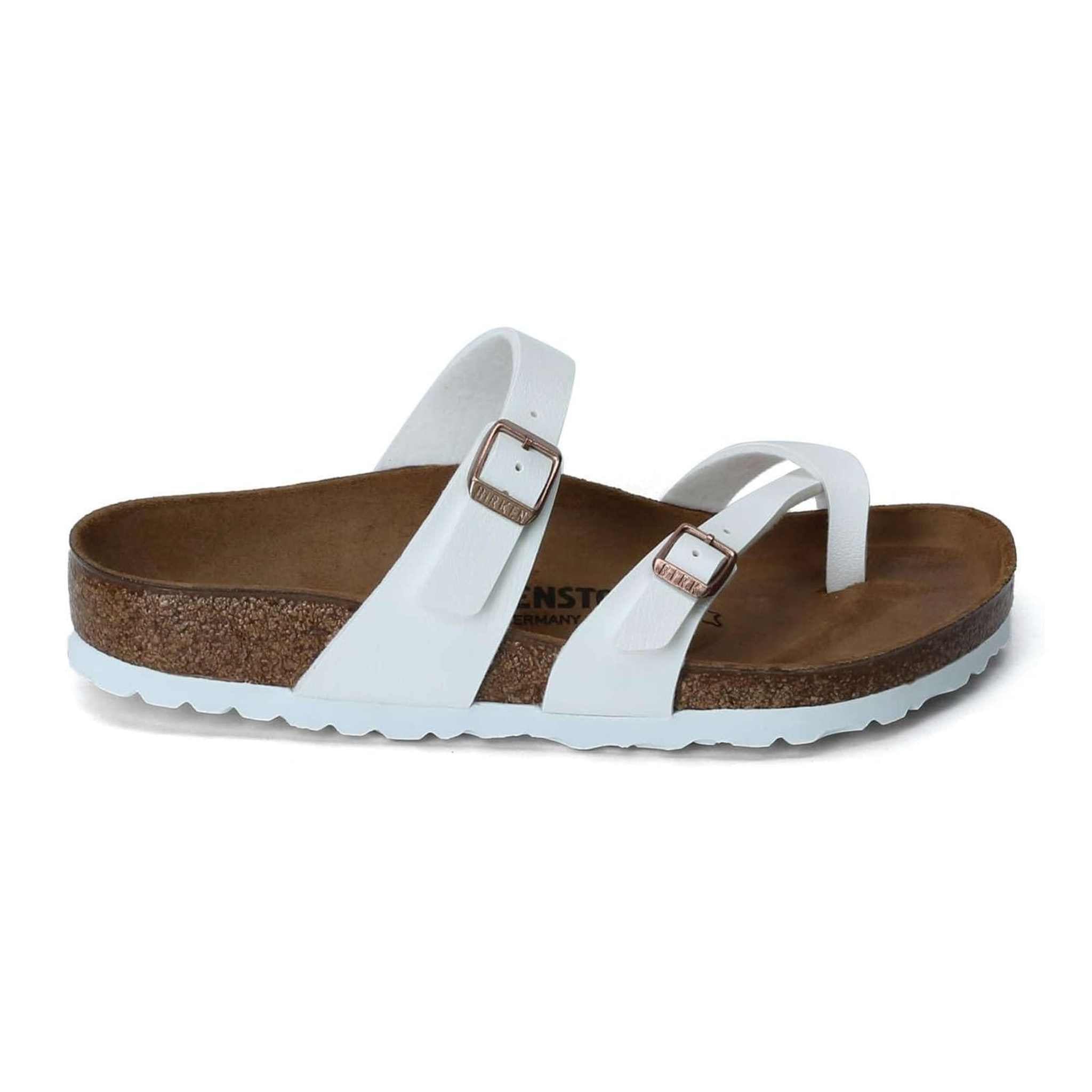 Birkenstock Unisex Mayari Birko-Flor White Sandals 10 W / 8 M US Birkenstock